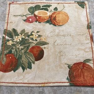 Set of 9 Cloth Napkins, Fruit Print, 13"